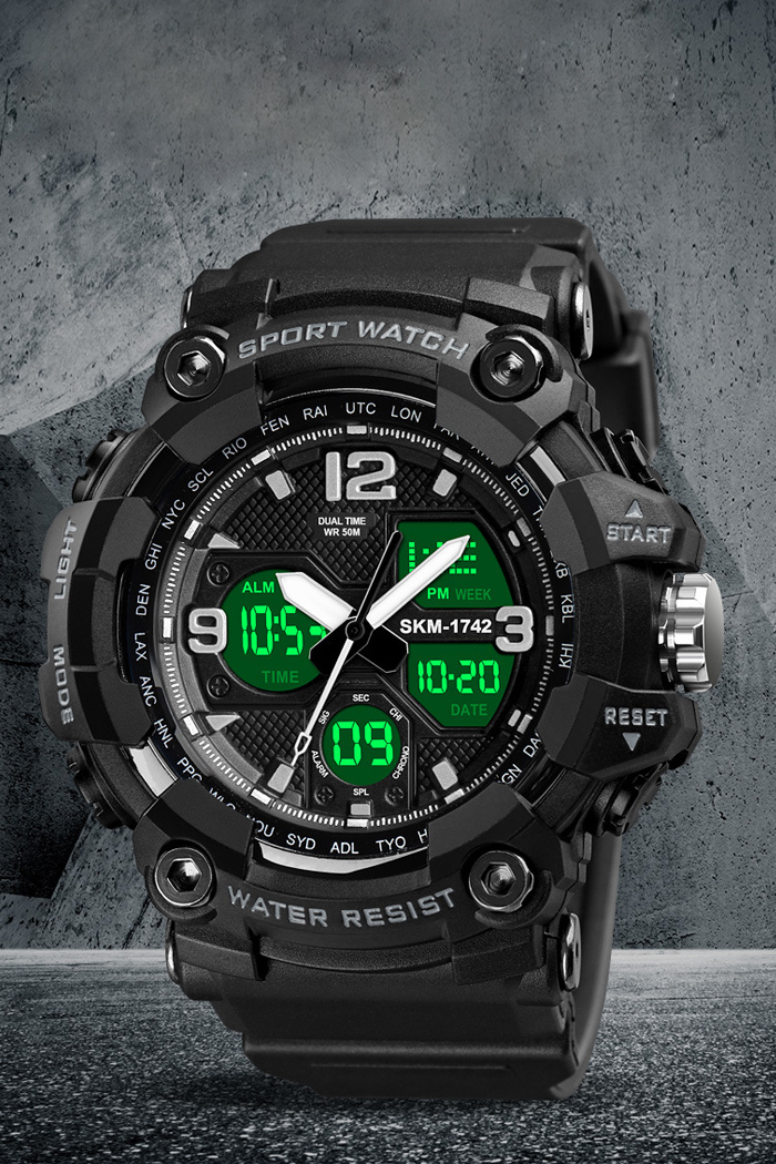 Reloj Electrónico Deportivo Impermeable Y A Prueba De Golpes